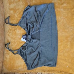 Army green bra top.  Never worn